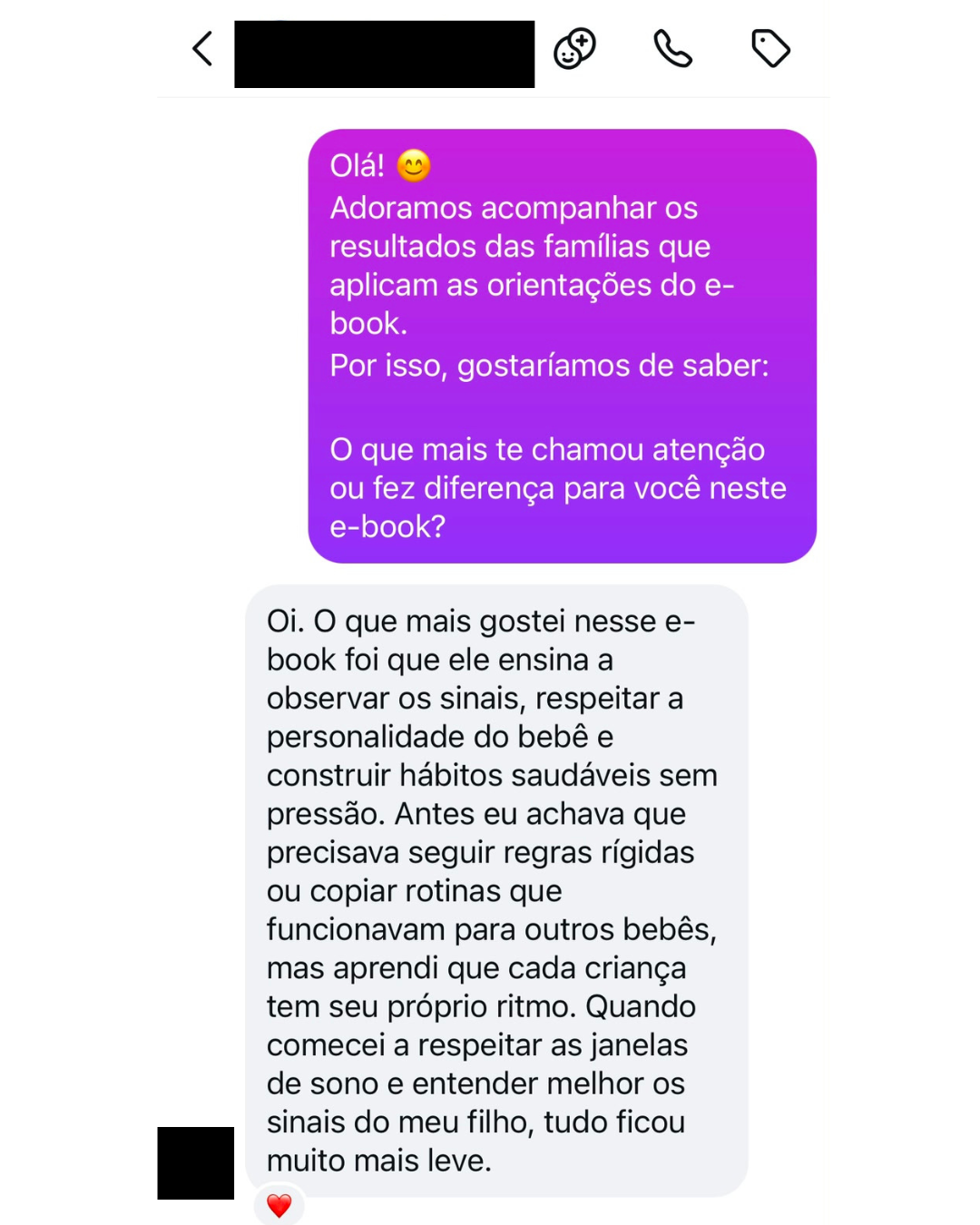 Depoimento de mãe que usou o Ritual do Sono