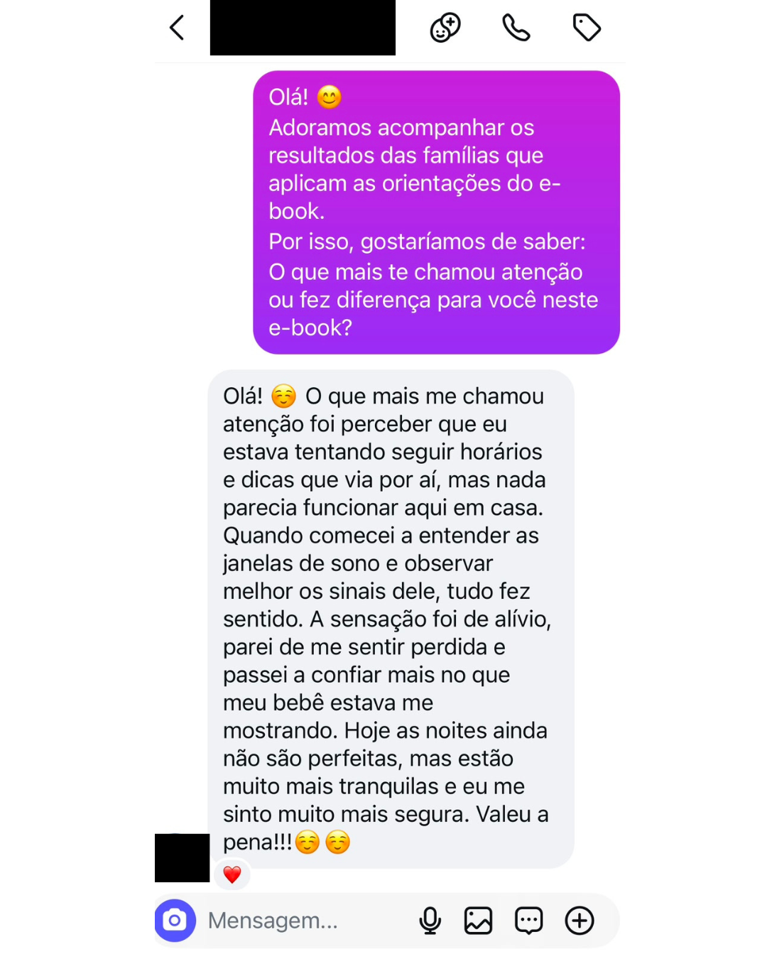 Depoimento de mãe que usou o Ritual do Sono